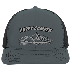 Happy-Camper Design Custom Printed Cap | Unisex Pacific Headwear Trucker Snapback 