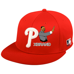 XBRAND Phillies Flatbill Baseball Hat OCMLB400