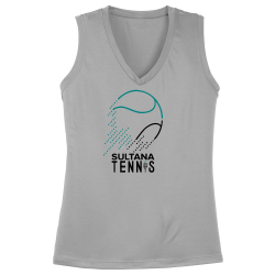 SULTANATSilverTank Ladies Wicking V-Neck Jersey