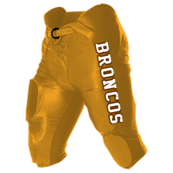 Western-Brown-Broncos Youth One Color Integrated Football Pants  - 688DY