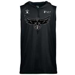 Black-Hawks-Hood-Jersey Adult Sleeveless Hood Tee