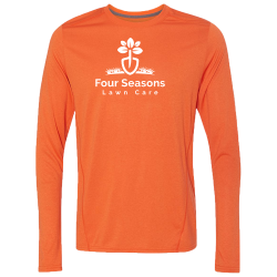 FourSeason-Poly-L---Orange Mens 100% Polyester Longsleeve T-Shirt