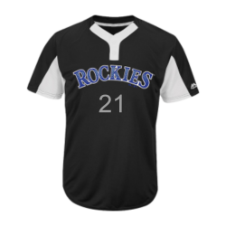 Tampa-Bay-Rockies Custom Rockies Two-Button Jersey - Rockies-MAI383