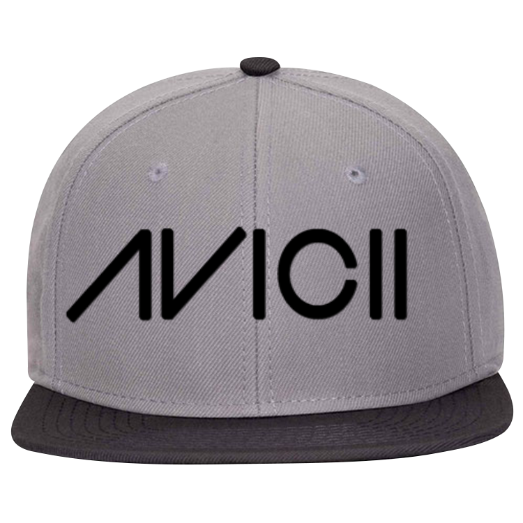 Ashen Fane Heather Wool Blend Snapback Hat - 6 Panel Flat Bill, Two Tone, High Profile - View #5