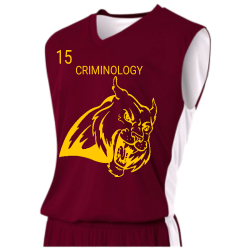 Criminology Adult 2-Color Reversible Basketball Jersey