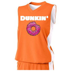 Dunkin--2 Women's 2-Color Reversible Basketball Jersey