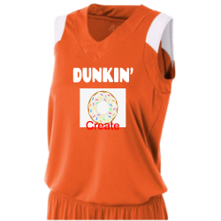 Dunkinâ€™-Donuts Womens V-Neck Custom Basketball Jerseys