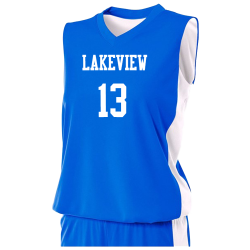 LAKEVIEWgirls Women's 2-Color Reversible Basketball Jersey
