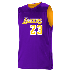 Macon-Lakers Los Angeles Lakers Youth Reversible Basketball Jerseys - A105LY-LAKERS