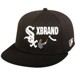 XBRAND White Sox Flatbill Baseball Hat OCMLB400