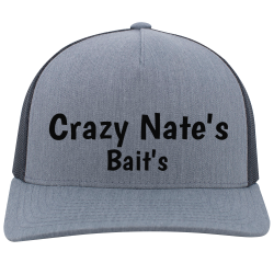 Crazy-Nates-Baits Do It Yourself Printed Cap | Unisex Pacific Headwear 5-Panel Trucker Snapback Cap 
