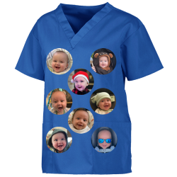 Nathan-Scrub-Top Custom V-Neck Scrubs Tunic - 221C