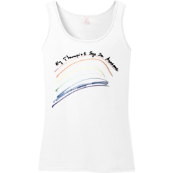 TherAweTankWhite Womens 100% Cotton Tank Top