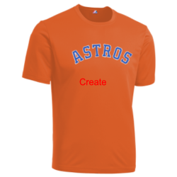 Astros Astros MLB Little League Team Jerseys - Official Nike Youth MLB Wordmark Poly Tees - NY223