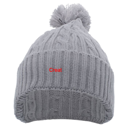 Creat Create Screen Printed Beanie | Unisex Pacific Headwear Cable Knit Pom-Pom Beanie