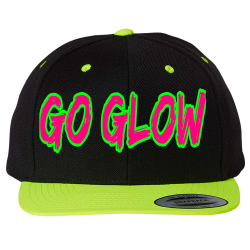 Go-Glow-NeonGreenPinkGreen Classic Wool Snapback  