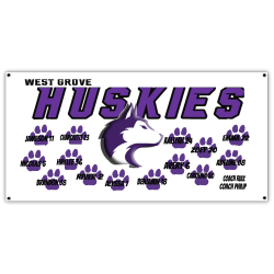 HUSKIES Design your own "NOW OPEN" Banner