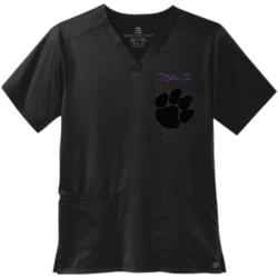 Mia-Paw-1 Create Printed Medical Uniform | Mens Wonderwink Medical Uniform Ww5068