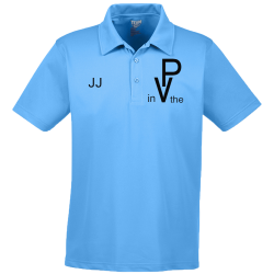P-v-in-the-JJ Mens 100% Polyester Polo