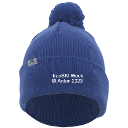 tranSKI-Week-St-Anton-2023 Design Custom Printed Cap | Unisex Pacific Headwear Knit Fold Over Pom-Pom Beanie