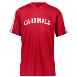 CARDINALS Design Screen Printed Baseball Jersey | Adult Augusta Sportswear Two-Button Baseball Jersey