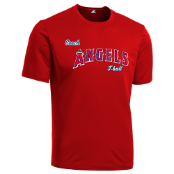 Coach-T-ball Angels MLB Adult League Team Jerseys - Official Nike MLB Wordmark Poly Tees - N223