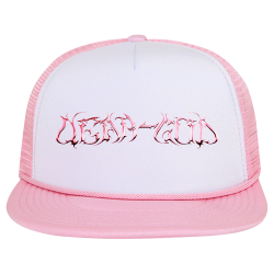 DEAR-GOD-Pink-Trucker Buy Screen Printed Hat | Unisex Decky Hat 224