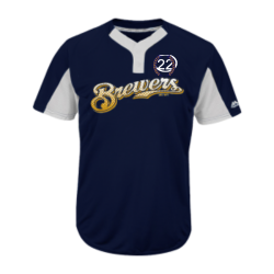 Phillipsburg-Brewers Custom Brewers Two-Button Jersey - Brewers-MAI383