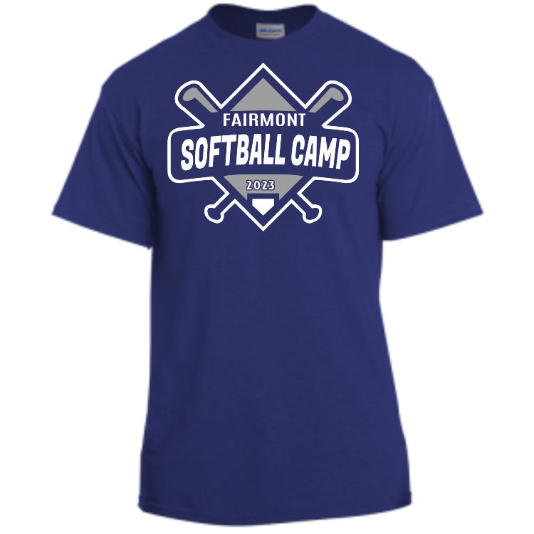 Softball camp 2023 Adult 100 Cotton TShirt Gildan 5000