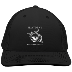 B Design Embroidered Cap | Unisex Pacific Headwear Trucker Flexfit Cap