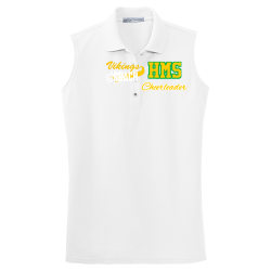 HMS-Cheerleader Ladies Silk Sleeveless Polo Shirt