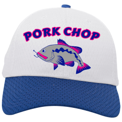 PORK-CHOP Create Embroidered Cap | Unisex Pacific Headwear Mesh Hook-And-Loop Adjustable Cap