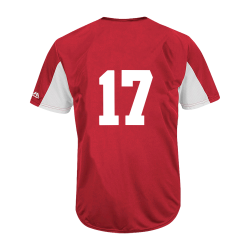 17 Youth Reds Two-Button Jersey - Reds-MAIY83