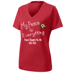 RedMyPeace Ladies Customized Racermesh V-Neck Tee