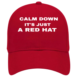 CALM-DOWN-ITS-JUST-A-RED-HAT Low Pro Style Otto Cap