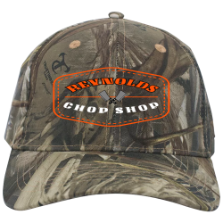 CHOP-SHOP-REYNOLDS--Hat-3 Order Screen Printed Cap | Unisex Pacific Headwear Structured Camo Hook-And-Loop Adjustable Cap