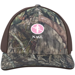 No-Mans-Lodge Order Embroidered Camo Flexfit Cap | Unisex Pacific Headwear Camo Trucker Flexfit Cap