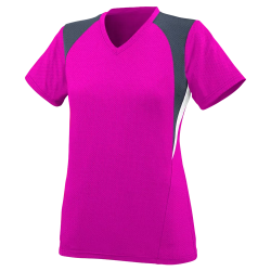 hi Girls V-Neck Three Colorblock Jersey
