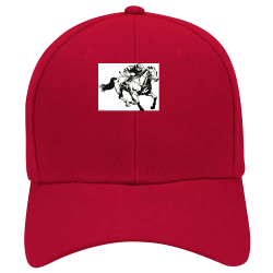 horse-and-jockey White cross Low Pro Style Otto Cap 