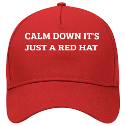 CALM-DOWN-ITS-JUST-A-RED-HAT Low Profile Hat Otto Cap 