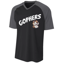 GOPHERS Men's V-Neck Raglan Baseball Jersey