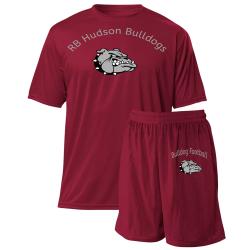 RB-Hudson-Bulldogs--Bulldog-Football Custom Printed | Spirit Pack | Performance Tee & Shorts