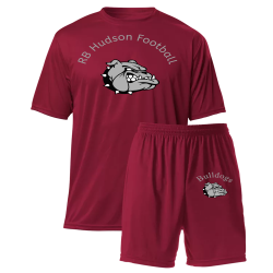 RB-Hudson-Football---Bulldogs Spirit Pack | Adult Wicking Tee 9 Polyester Shorts