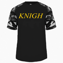KNIGHTS-Black Adult Camo Sport Tee