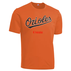 orioles-LL Orioles MLB Adult League Team Jerseys - Official Nike MLB Wordmark Poly Tees - N223