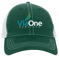 viaone Do It Yourself Custom Printed Cap | Unisex Pacific Headwear Vintage Trucker Snapback Cap