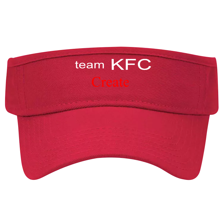KFC team Create Sun Visors Custom Printed