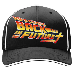 Jesus-Back-to-the-Future-Spoof-Christian-Hat Custom Sport Mesh Flexfit Hat