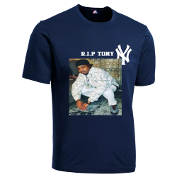 R.I.P-TONY Yankees MLB Adult League Team Jerseys - Strive for Greatness in Nike Wordmark Poly Tees - N223