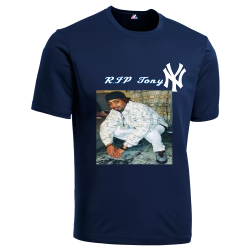 R.I.P-TONY Yankees MLB Adult League Team Jerseys - Strive for Greatness in Nike Wordmark Poly Tees - N223